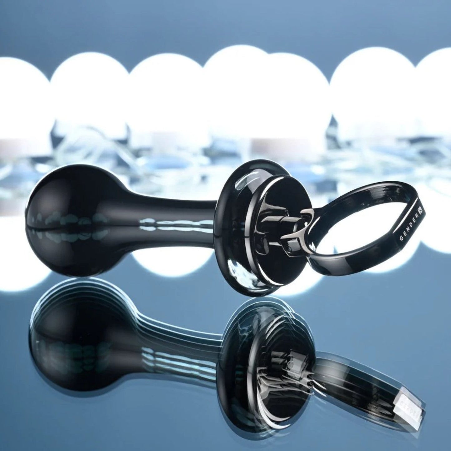 Gender X Blow Pop Glass Anal Plug Black (Limited Period Sale)