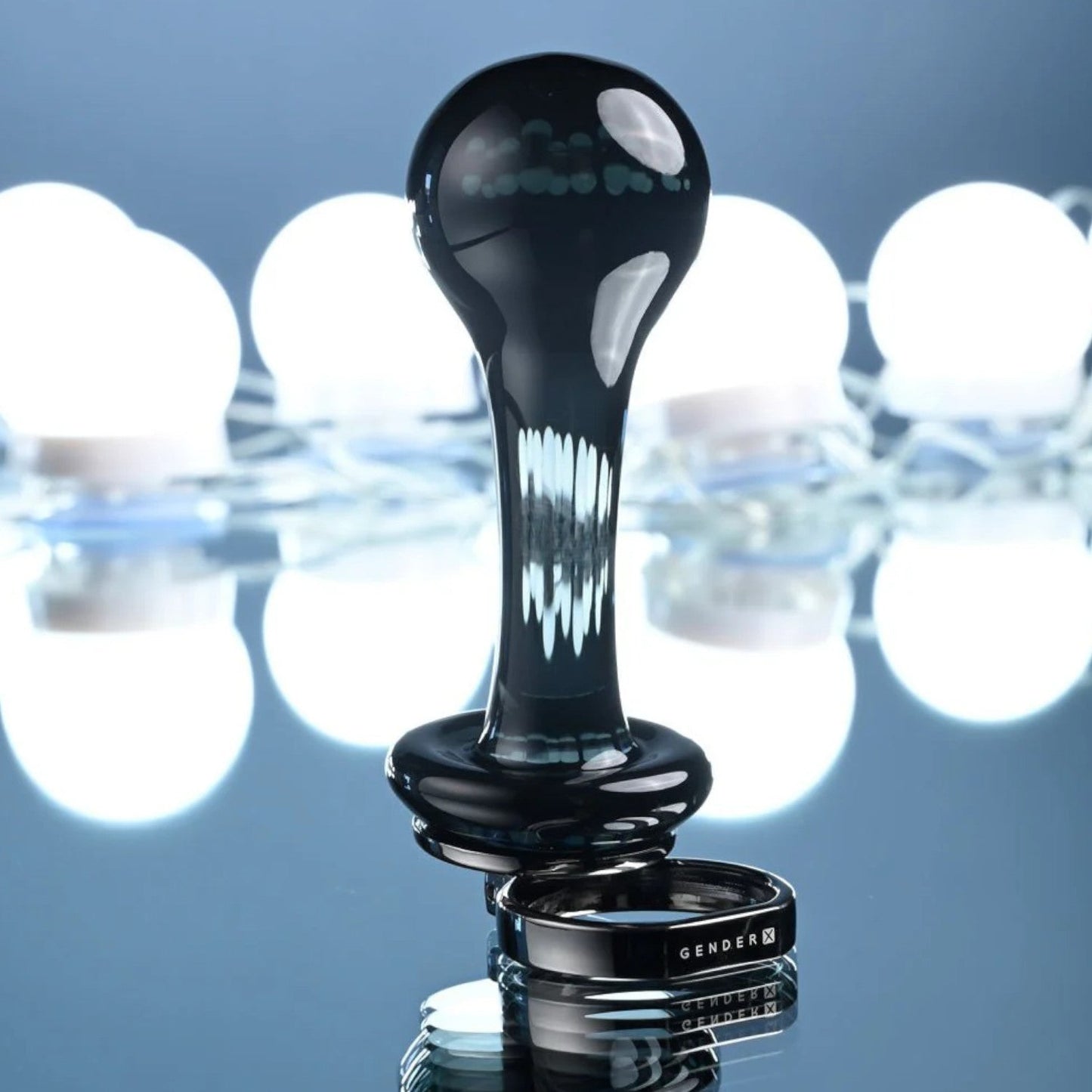 Gender X Blow Pop Glass Anal Plug Black (Limited Period Sale)