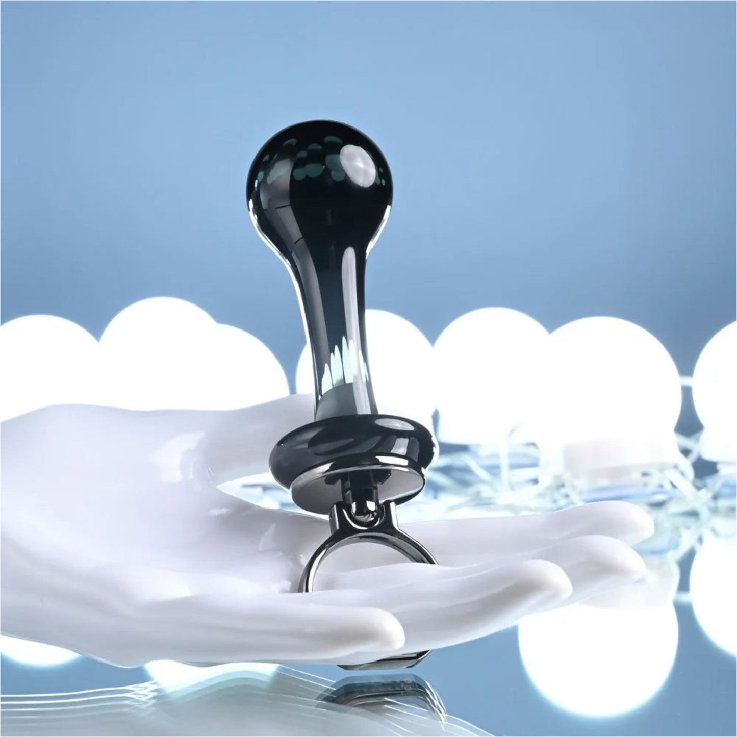 Gender X Blow Pop Glass Anal Plug Black (Limited Period Sale)