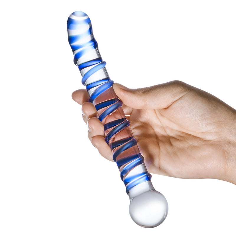 Glas Mr. Swirly G-spot Glass Dildo 6.5 Inch