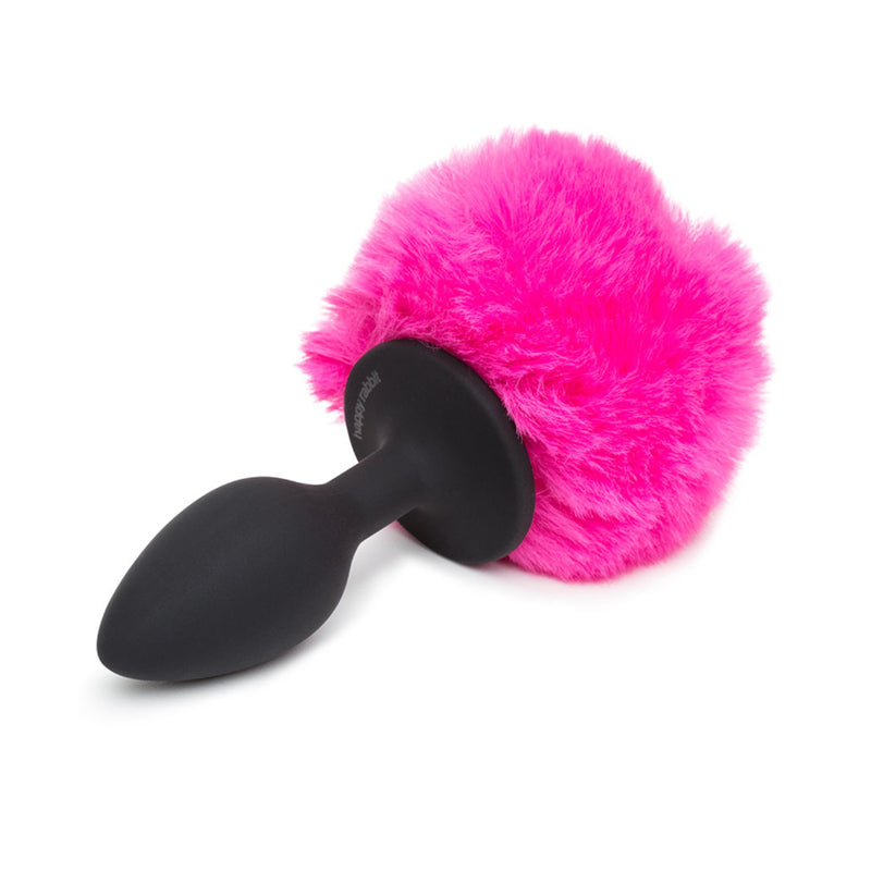Happy Rabbit Bunny Tail Butt Plug Pink 3 Inch Small or 3.5 Inch Medium or 4 Inch Pink Large
