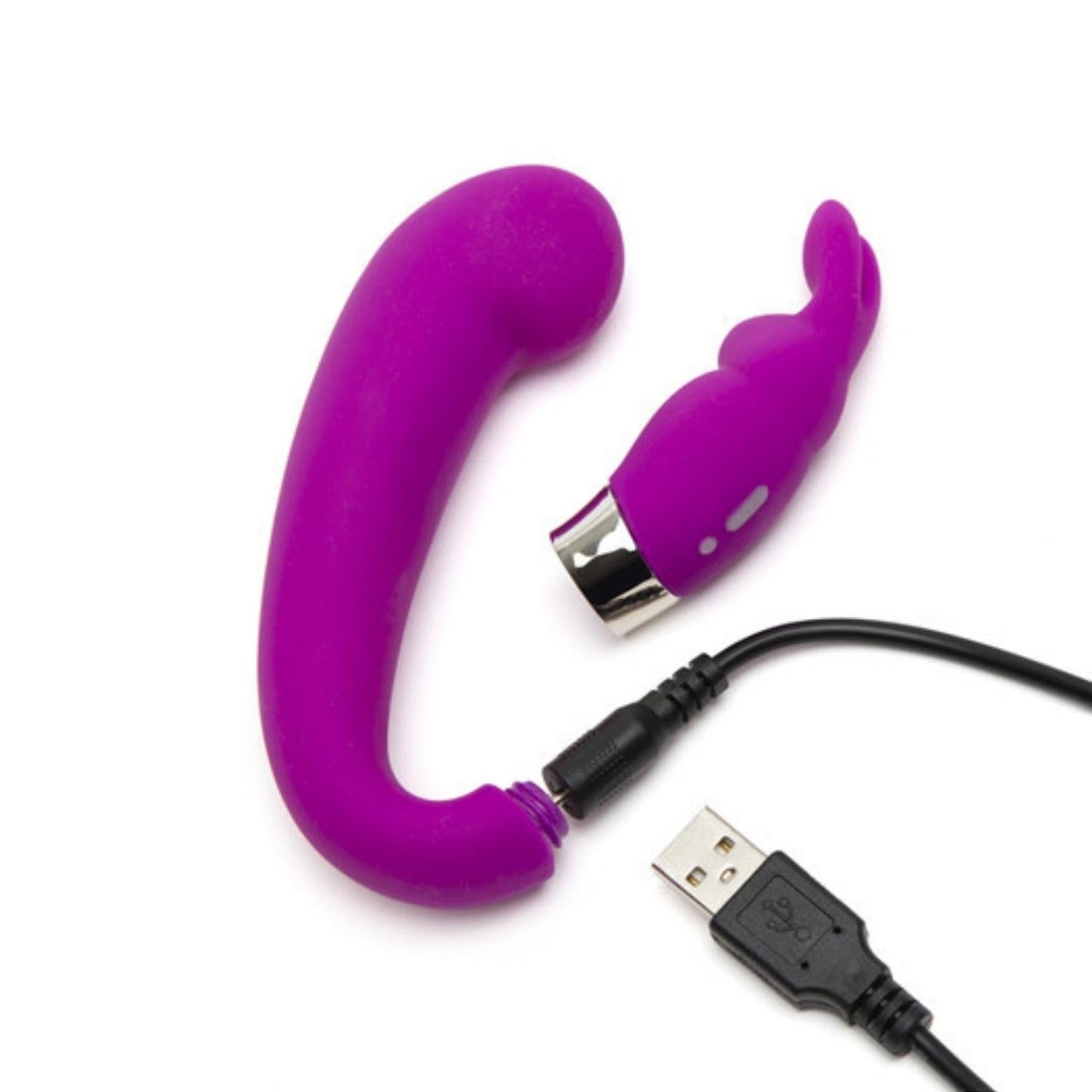 Happy Rabbit Mini G-Spot Clitoral Curve Vibrator Purple (Limited Period Sale)