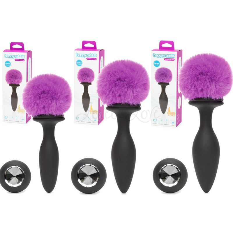 Happy Rabbit Rechargeable Vibrating Butt Plug Purple