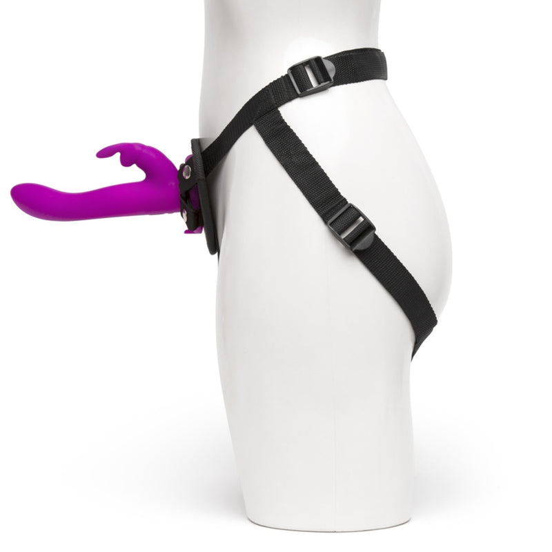 Happy Rabbit Rechargeable Vibrating Strap-On Harness Set Purple