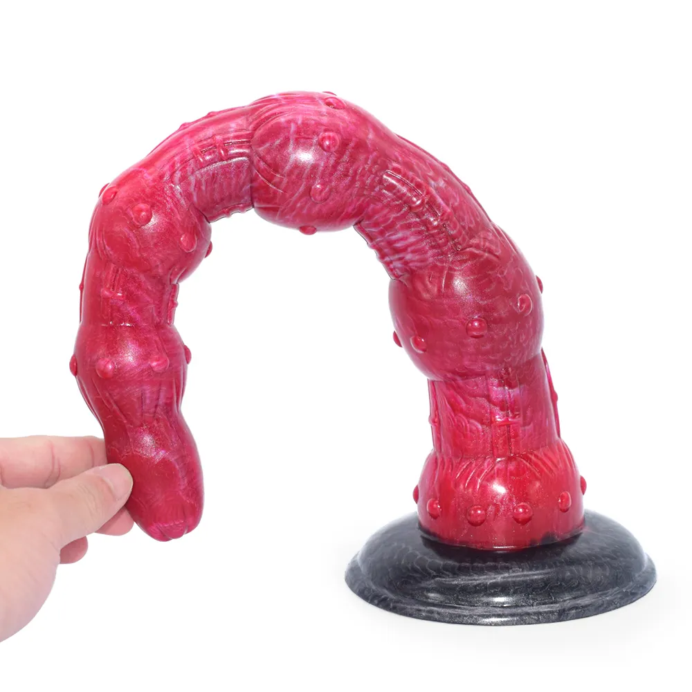 Aula Extra Long Fantasy Silicone Anal Dildo with Suction Cup 13.5 Inch