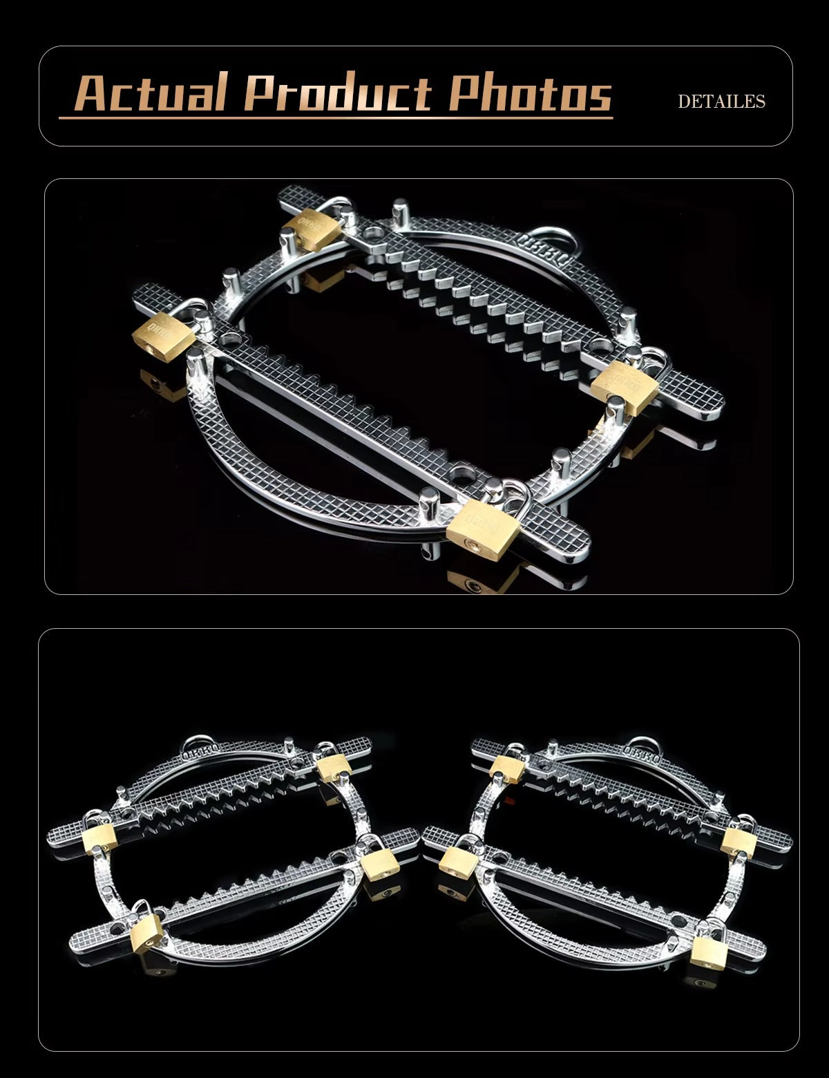 Heavy Stainless Steel Breast Bondage BDSM Hard Restraints #W8177