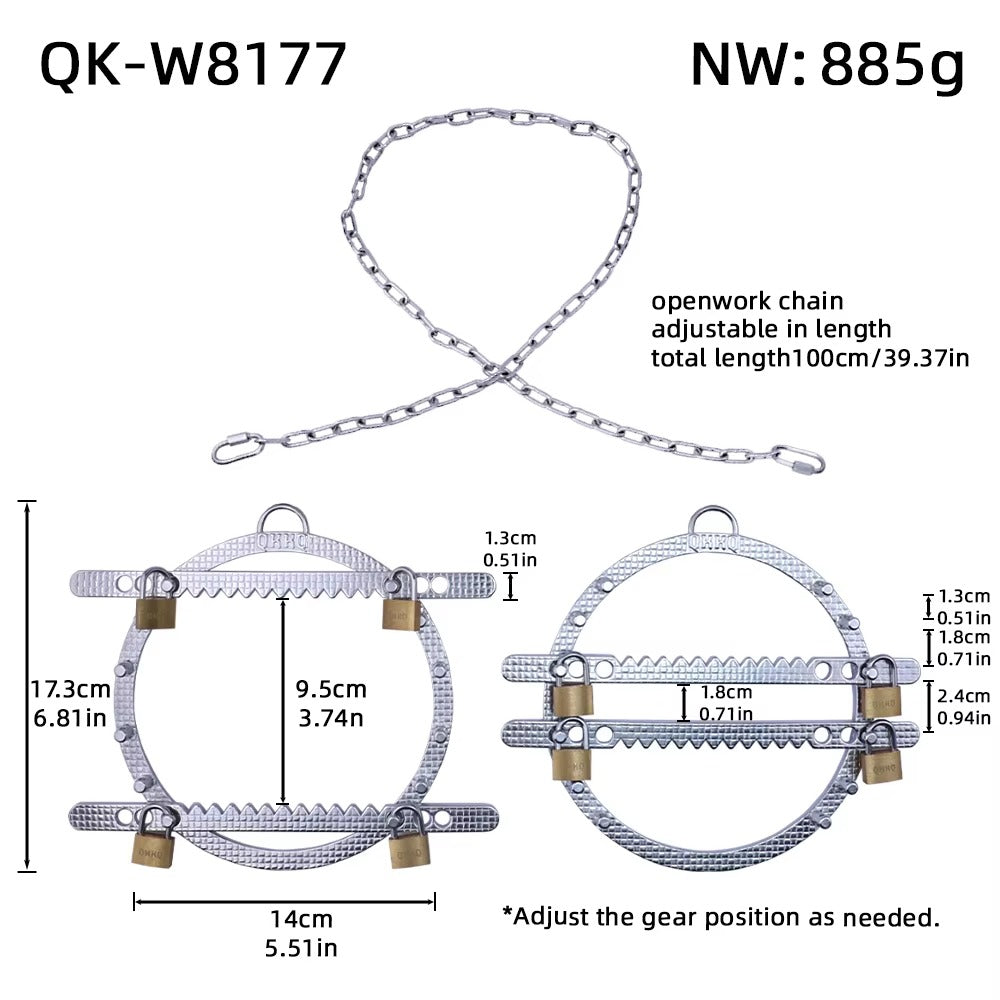 Heavy Stainless Steel Breast Bondage BDSM Hard Restraints #W8177