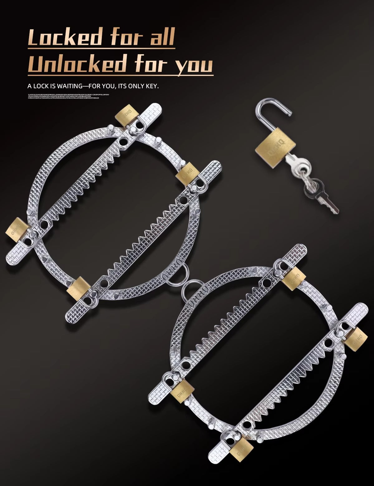 Heavy Stainless Steel Breast Bondage BDSM Hard Restraints #W8177