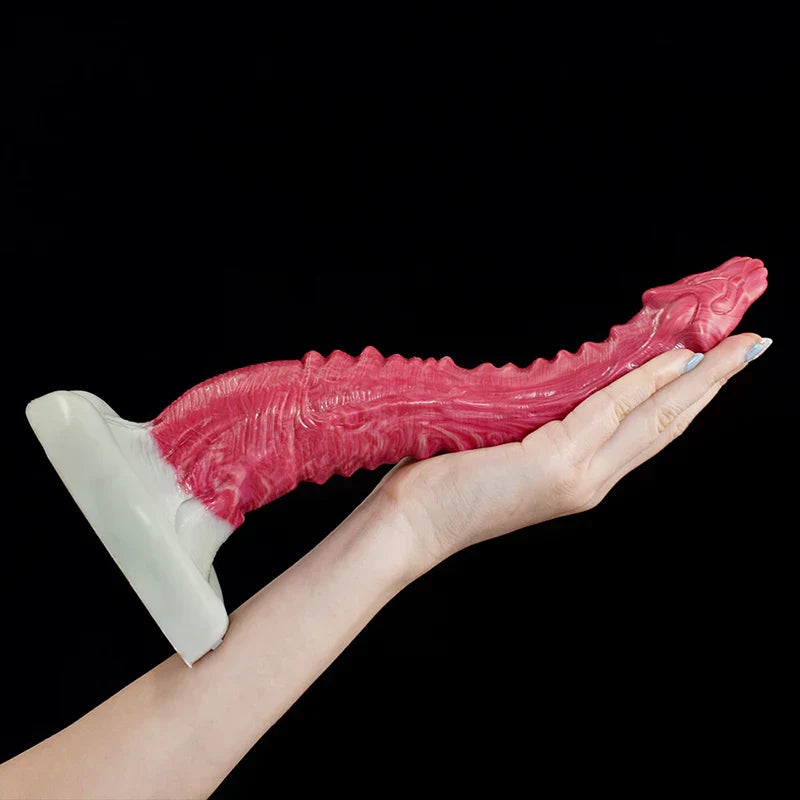 Hellfire Snake Large Fantasy Silicone Dildo with Suction Cup 10.4 Inch [Limited Time Offer]