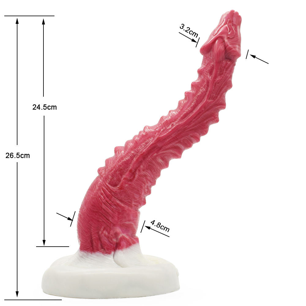 Hellfire Snake Large Fantasy Silicone Dildo with Suction Cup 10.4 Inch [Limited Time Offer]