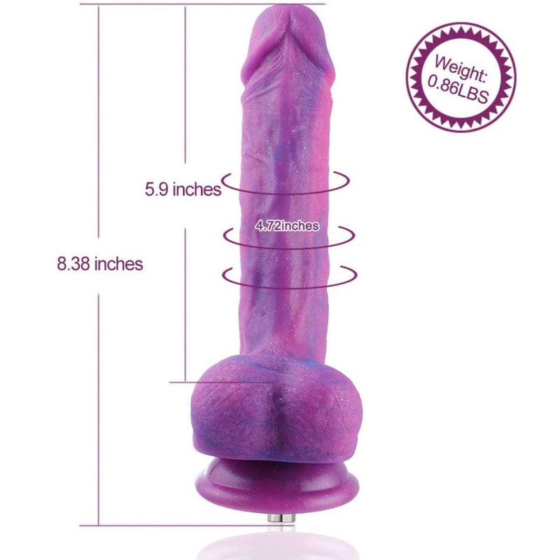 Hismith 8.3��?Dream Sky Silicone Dong?Vibrating Dildo with 3 Speeds + 4 Modes with KlicLok System