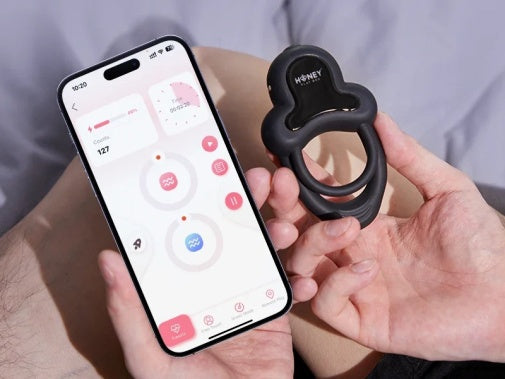 Honey?Play Box?Anello App-Controlled Vibrating Double Cock Ring with Clitoral Stimulator