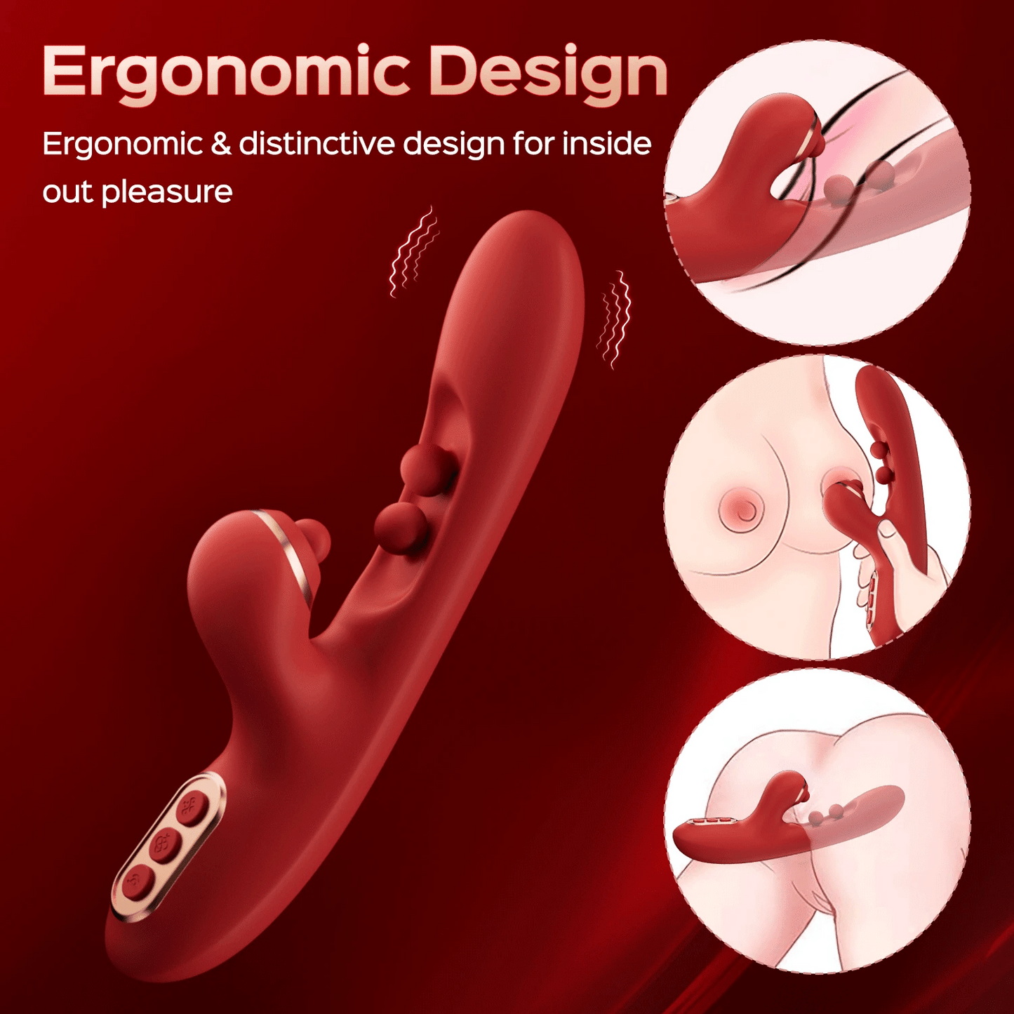 Honey Play Box Tickler Wiggling G-Spot Vibrator & Tapping Clitoral Stimulator Black