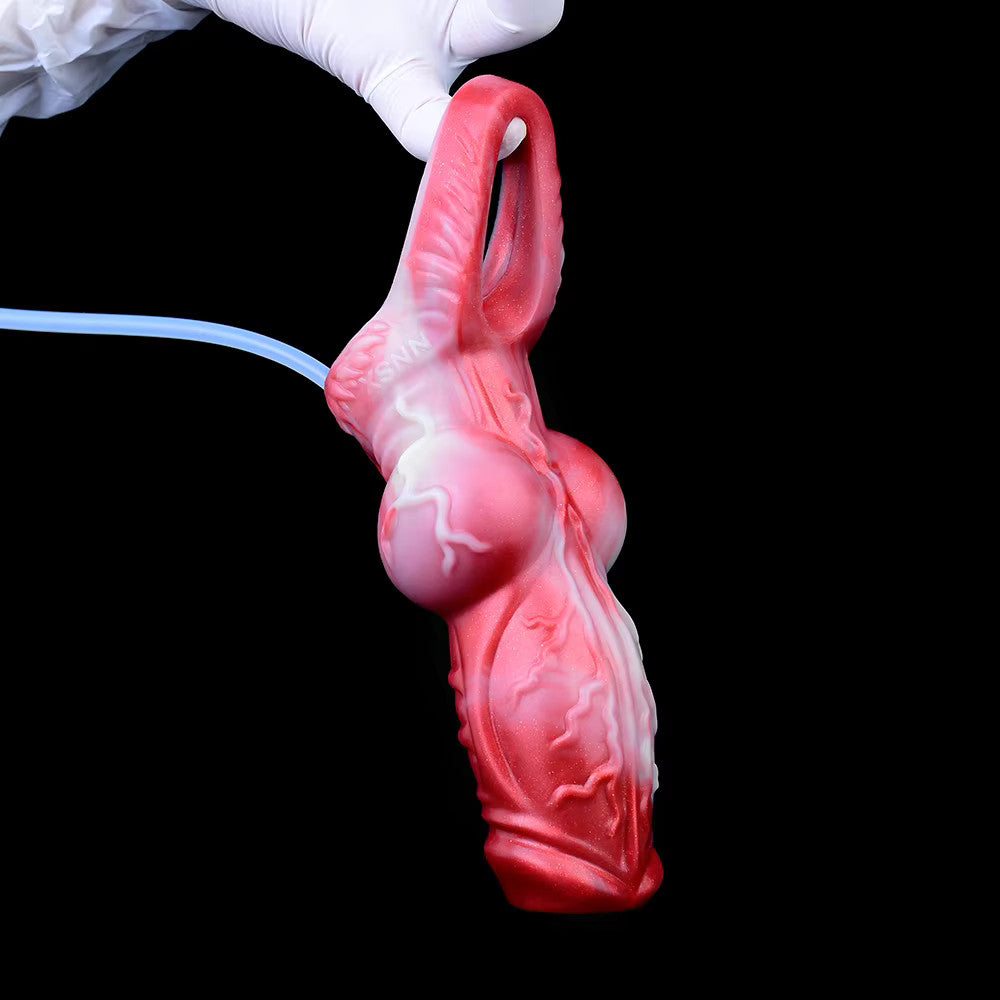 Hyena Knotted Open Ended Squirting Fantasy Penis Sheath