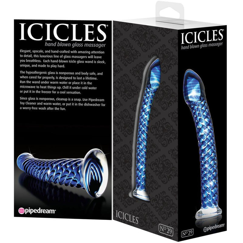 Icicles No. 29 Hand Blown 7 Inch Glass Massager