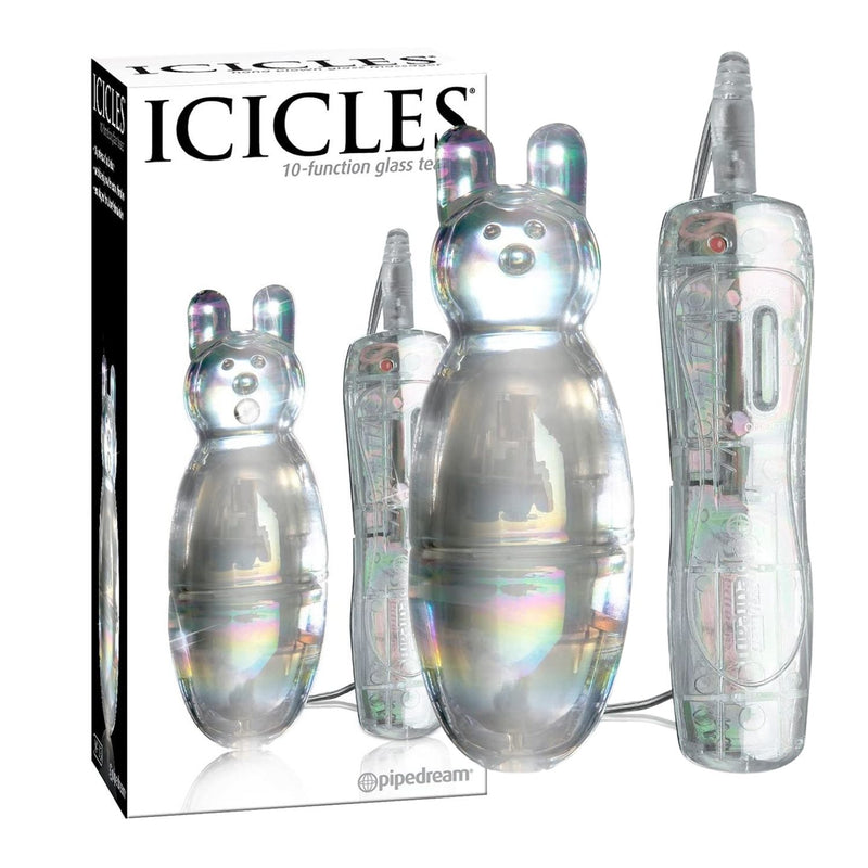 Icicles No. 33 10-Function Vibrating Glass Teaser 4 Inch [Clearance*]