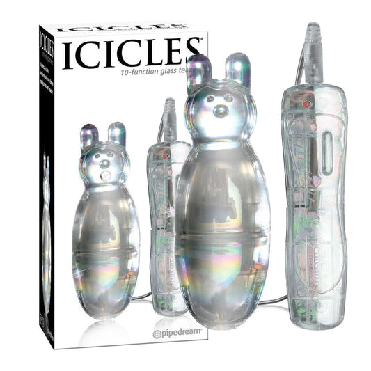 Icicles No. 33 10-Function Vibrating Glass Teaser 4 Inch [Clearance*]