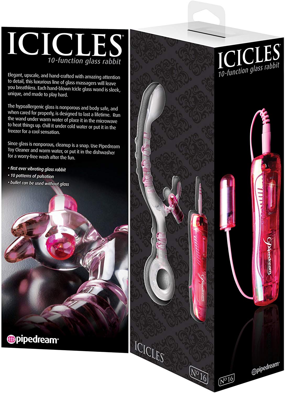 Icicles No. 16 10-Function Vibrating Glass Rabbit (Limited Period Sale*)