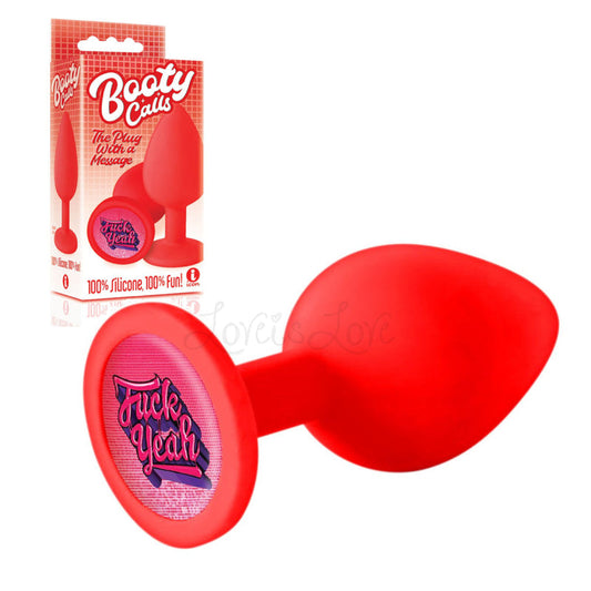 Icon 9¡¯s Booty Calls Fuck Yeah Silicone Butt Plug Red (The Plug With A Message)