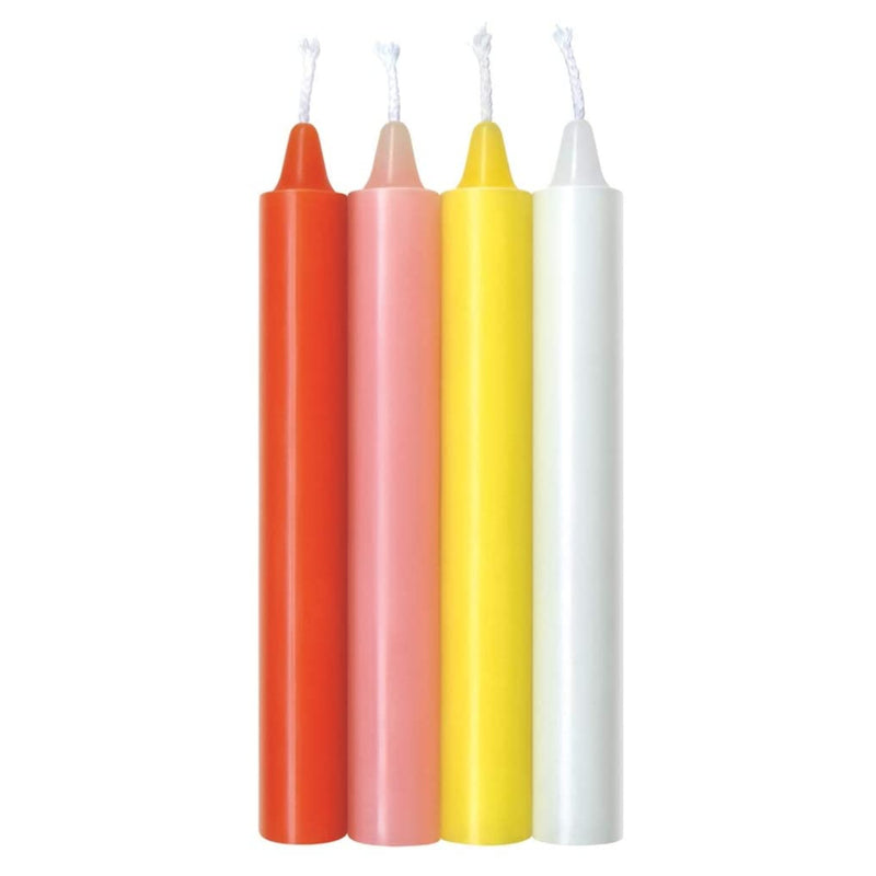 Icon 9's Make Me Melt Sensual Warm Drip Candles 4 Pack Multi Color