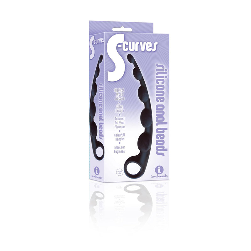 Icon Brands The 9's S-Curves Silicone Anal Beads