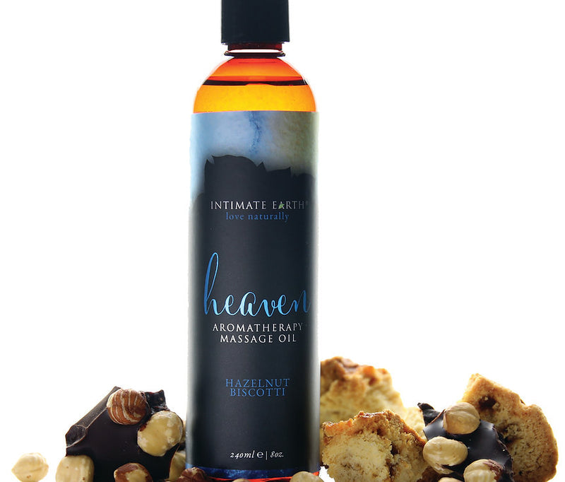 Intimate Earth Aromatherapy Massage Oil 120 ML Honey Almond or Bloom Peony Blush or Heaven Hazelnut Biscotti