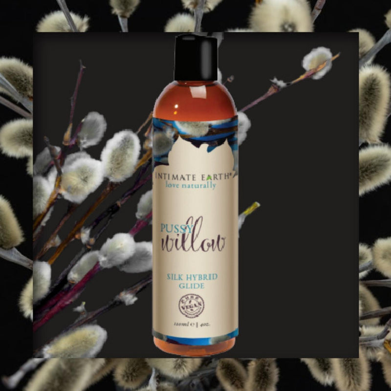 Intimate Earth Pussy Willow Silk Hybrid Glide Organic Lubricant 60 ML 2 FL OZ or 120 ML 4 FL OZ