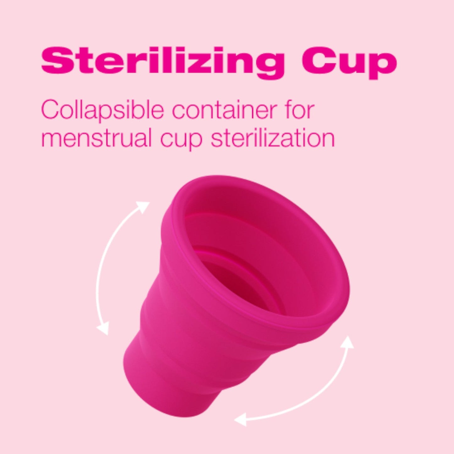 Intimina Collapsible Sterilizing Cup Magenta