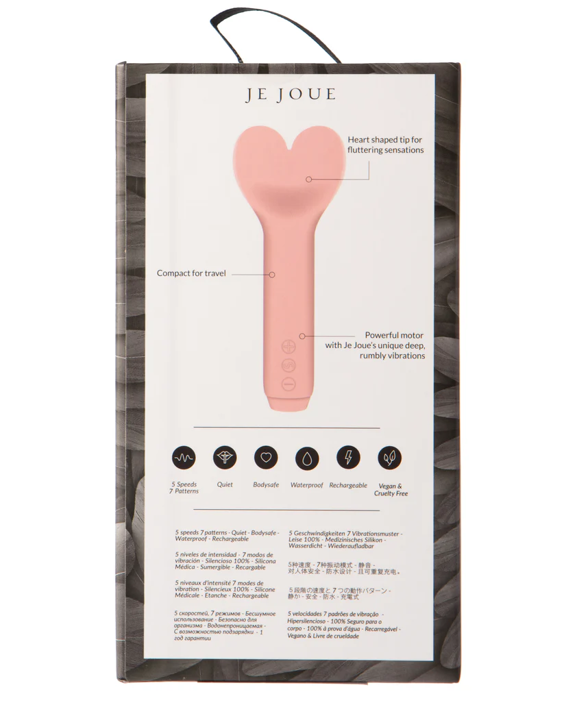 Je Joue Amour Heart-Shaped Fluttering Tip Bullet Vibrator Pale Rosette