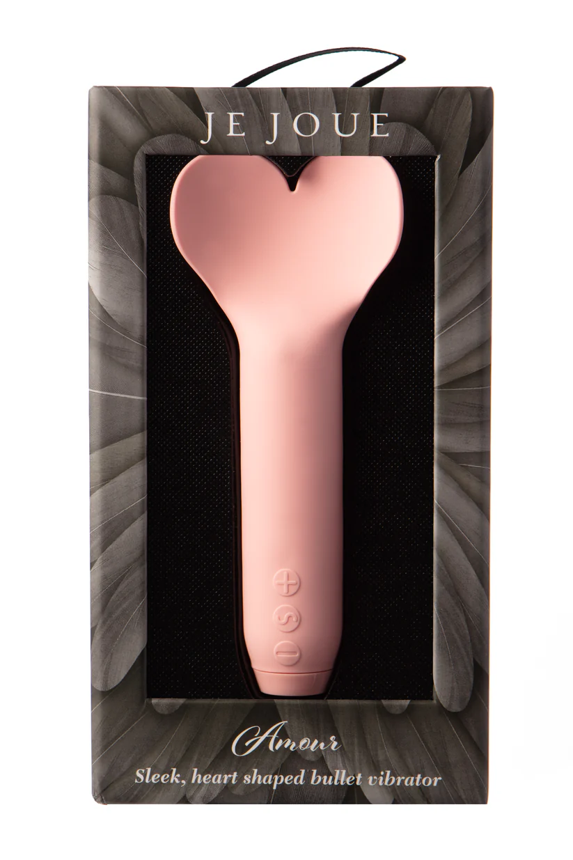 Je Joue Amour Heart-Shaped Fluttering Tip Bullet Vibrator Pale Rosette