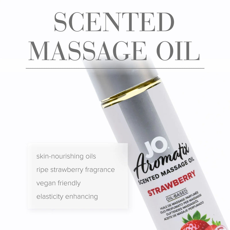 System Jo Aromatix Scented Massage Oil Strawberry or Vanilla or Chocolate 120 ml / 4 fl oz