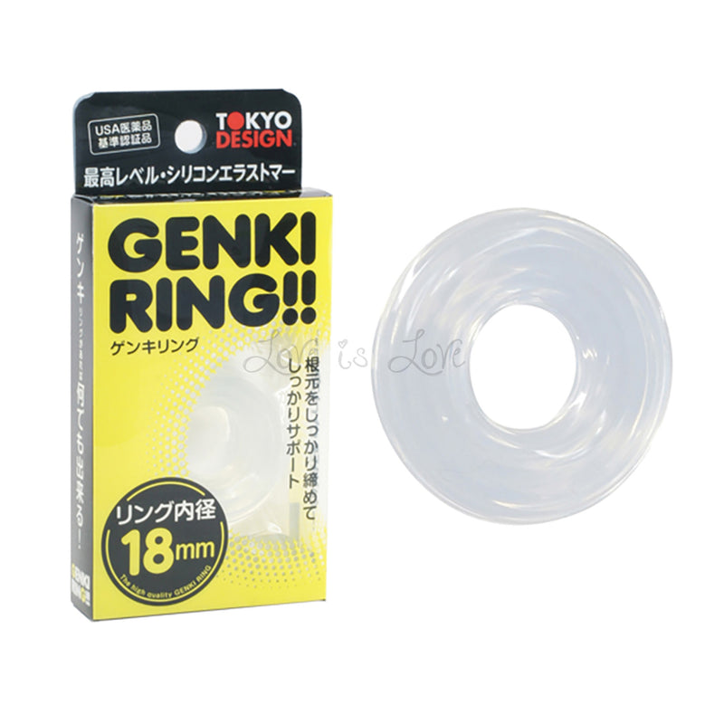 Japan Tokyo Design?Genki Cock Ring 18mm or 26 mm Clear