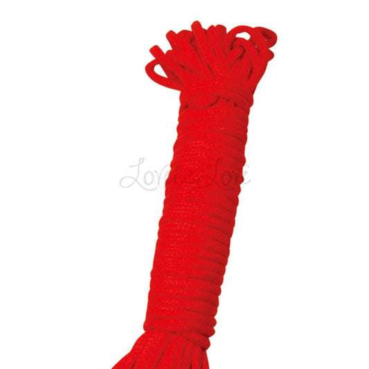 Japanese Soft Bondage Love Rope 20 Metre Red or Black (High Quality Cotton Rope)