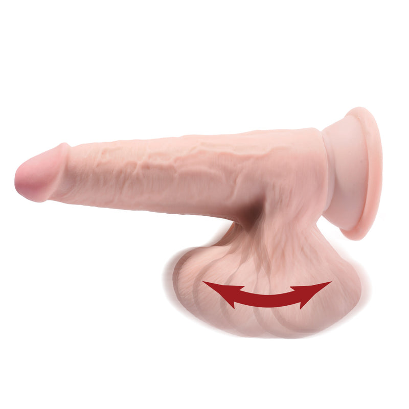 King Cock Plus Triple Density Cock With Swinging Balls 6 Inch or 7 Inch, Light or Tan