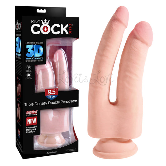 King Cock Plus Triple Density Double Penetrator 9.5 Inch