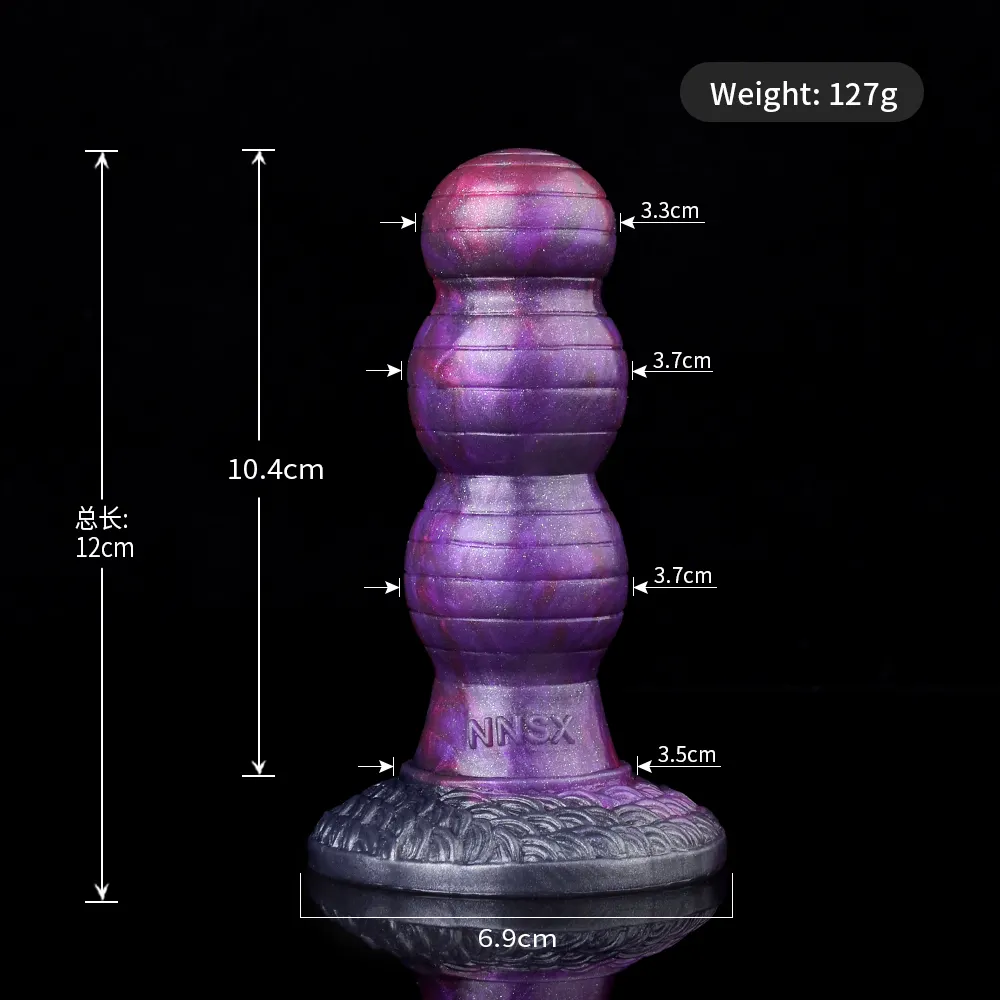 Klopp Phantom Fantasy Silicone Anal Bead Dildo with Suction Cup 4 Inch