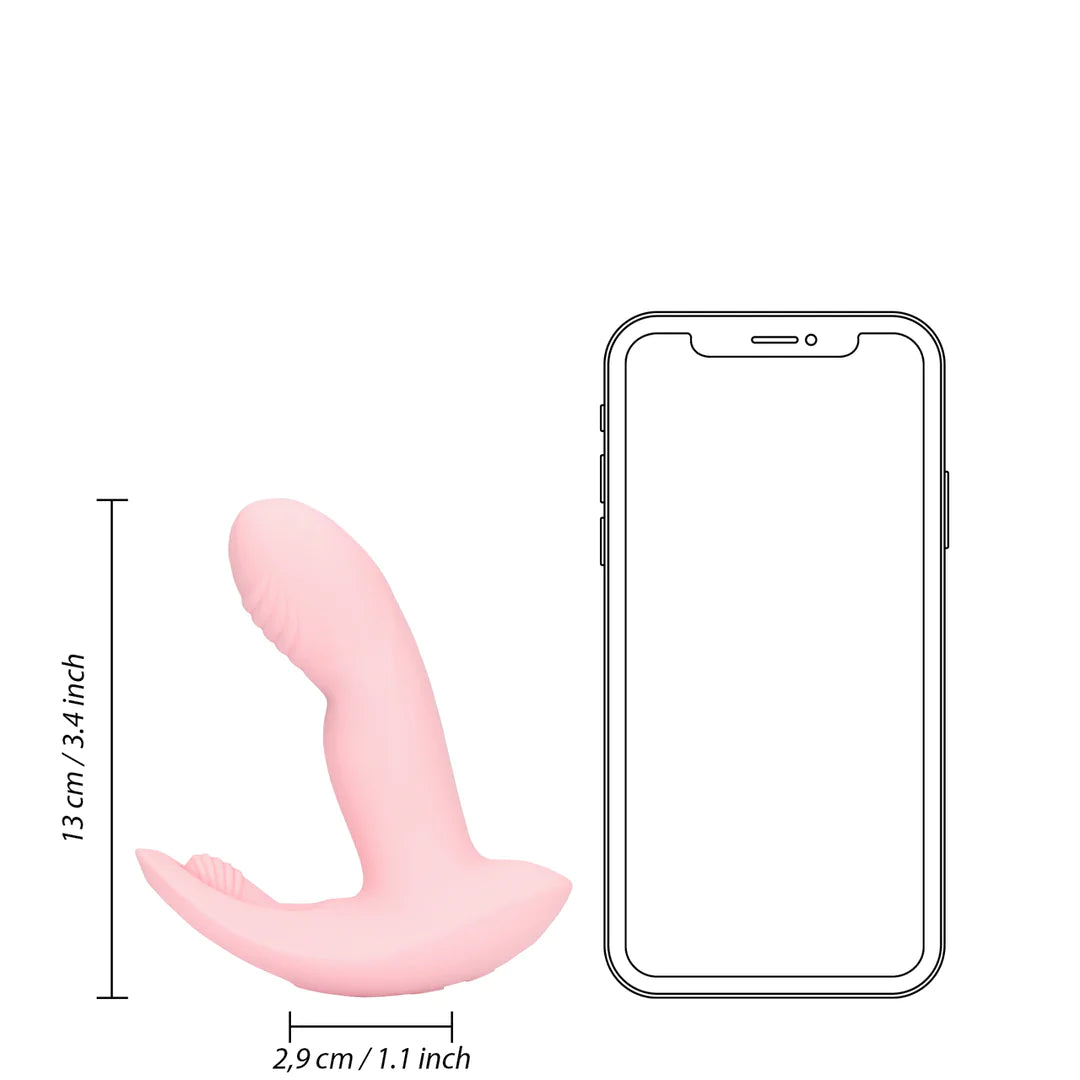 Shots LoveLine Wearable Fingering Motion Vibrator with Remote Control Cherry Chiffon (Liimited Period Sale)