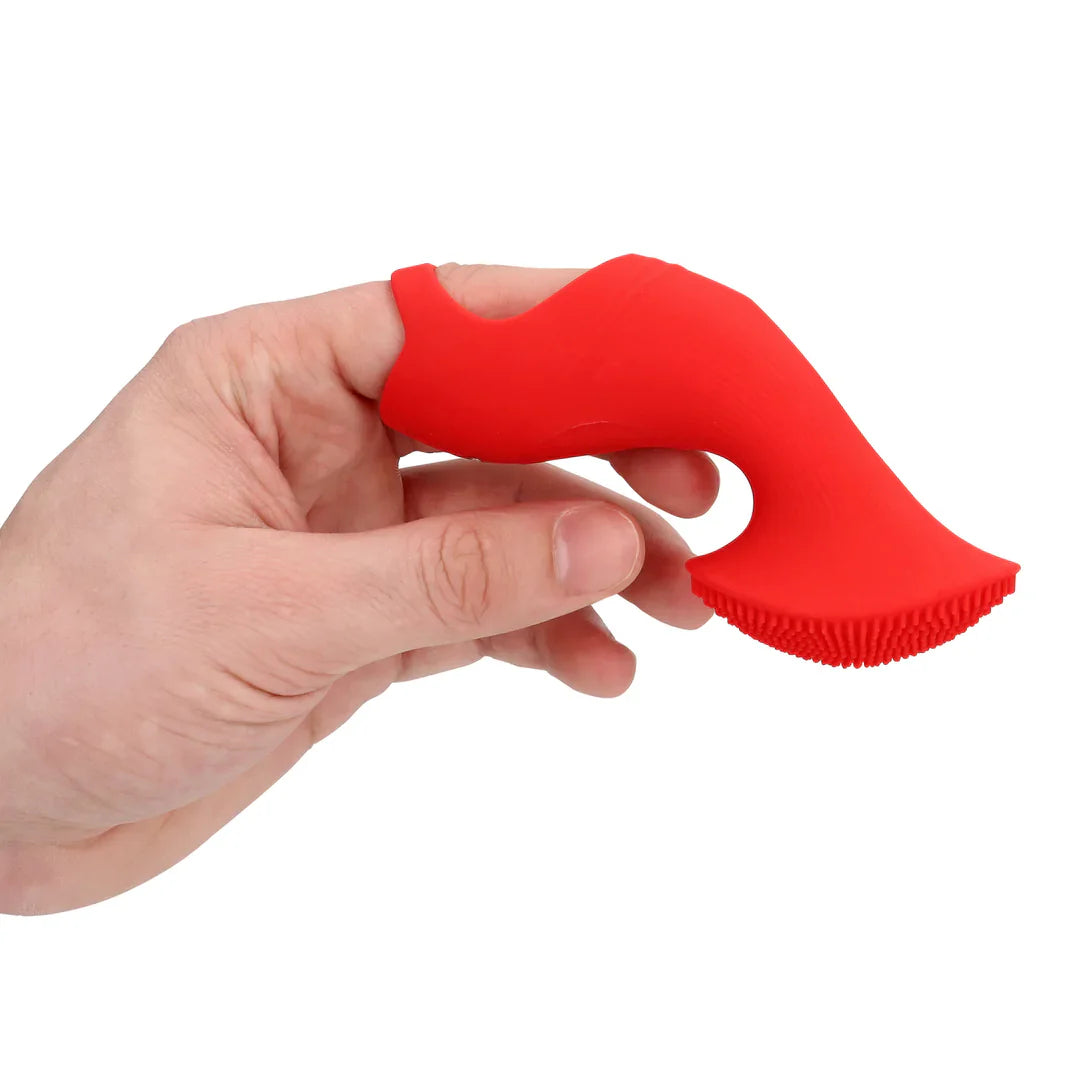 Shots LoveLine Textured Finger Vibrator Sunrise Red