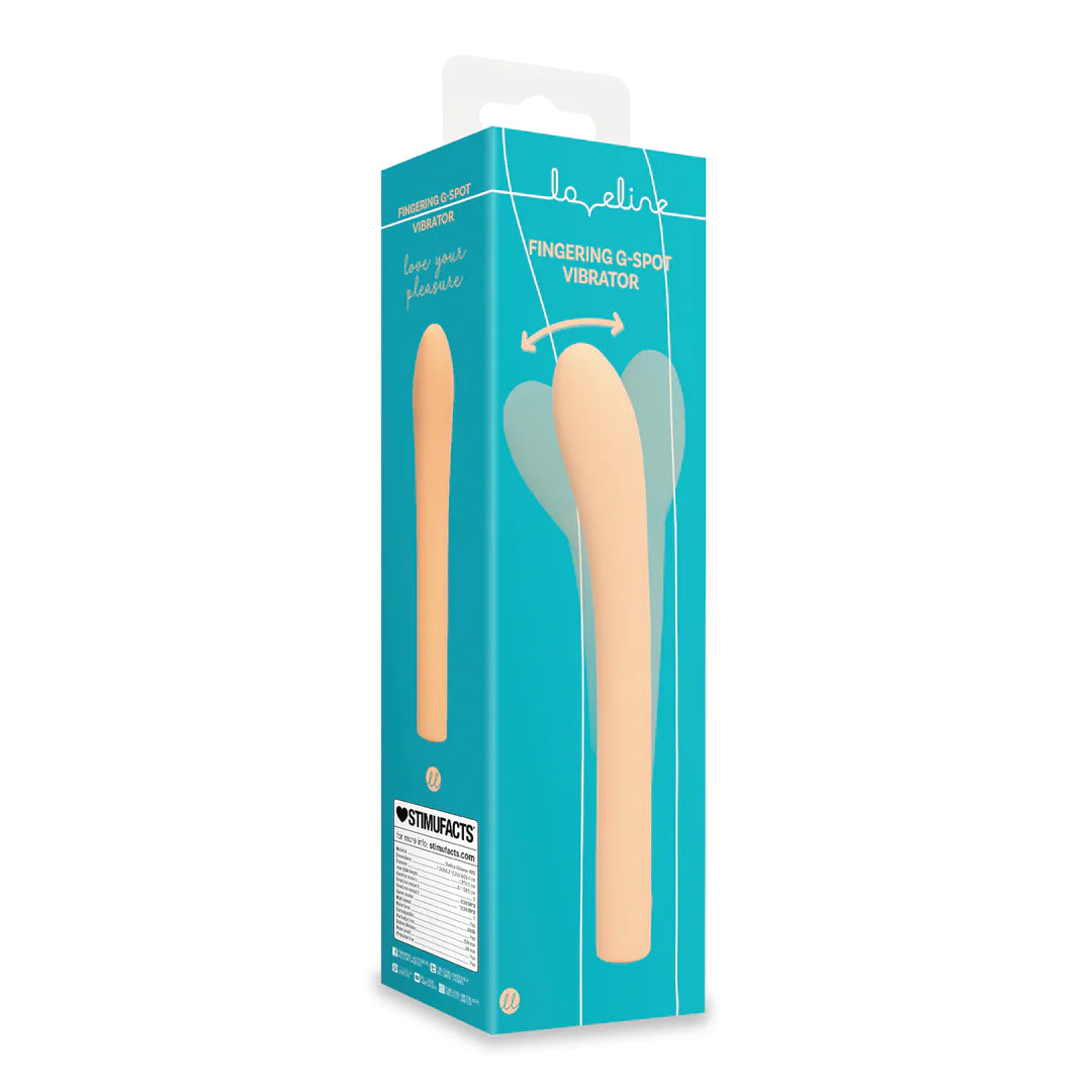 Shots LoveLine Fingering G-Spot Vibrator Peach Fuzz