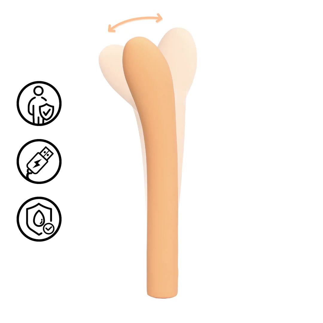 Shots LoveLine Fingering G-Spot Vibrator Peach Fuzz