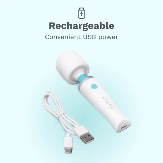 Le Wand Classique Mini Rechargeable Vibrating Massager (Latest Waterproof IPX7 Version)
