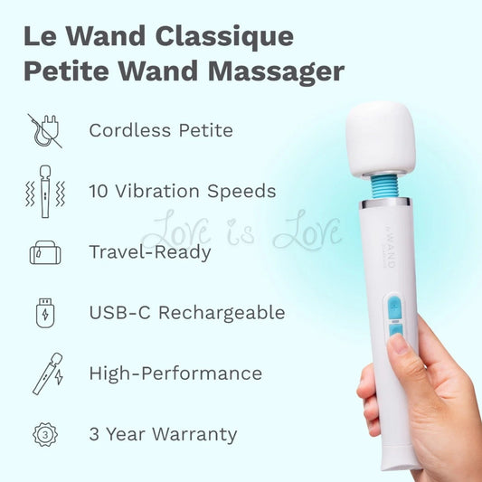 Le Wand Classique Petite Wand Massager White