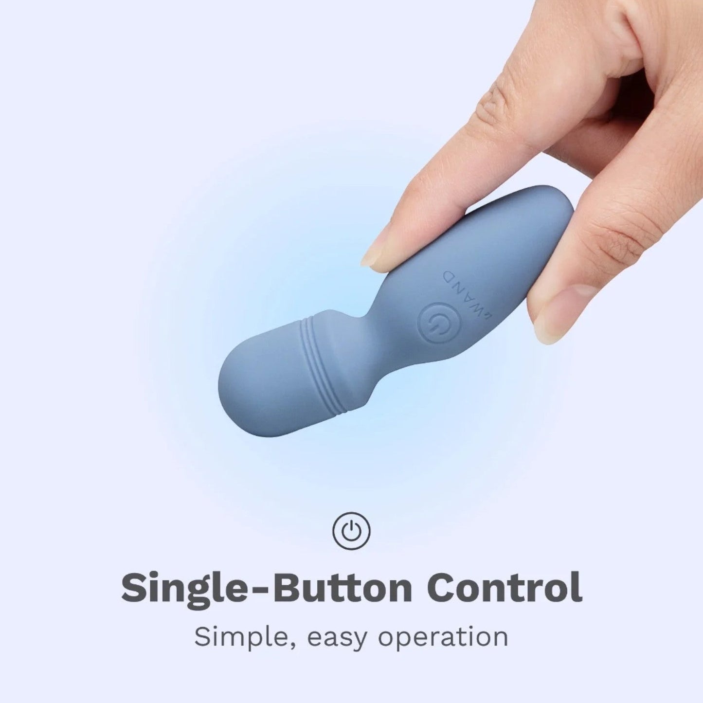 Le Wand Mini Rechargeable Pocket Wand Vibrator Blue