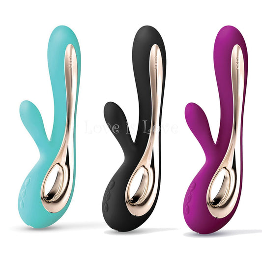Lelo Soraya 2 G-Spot and Clitoral Dual Stimulation Rabbit Vibrator Aqua or Black or Deep Rose