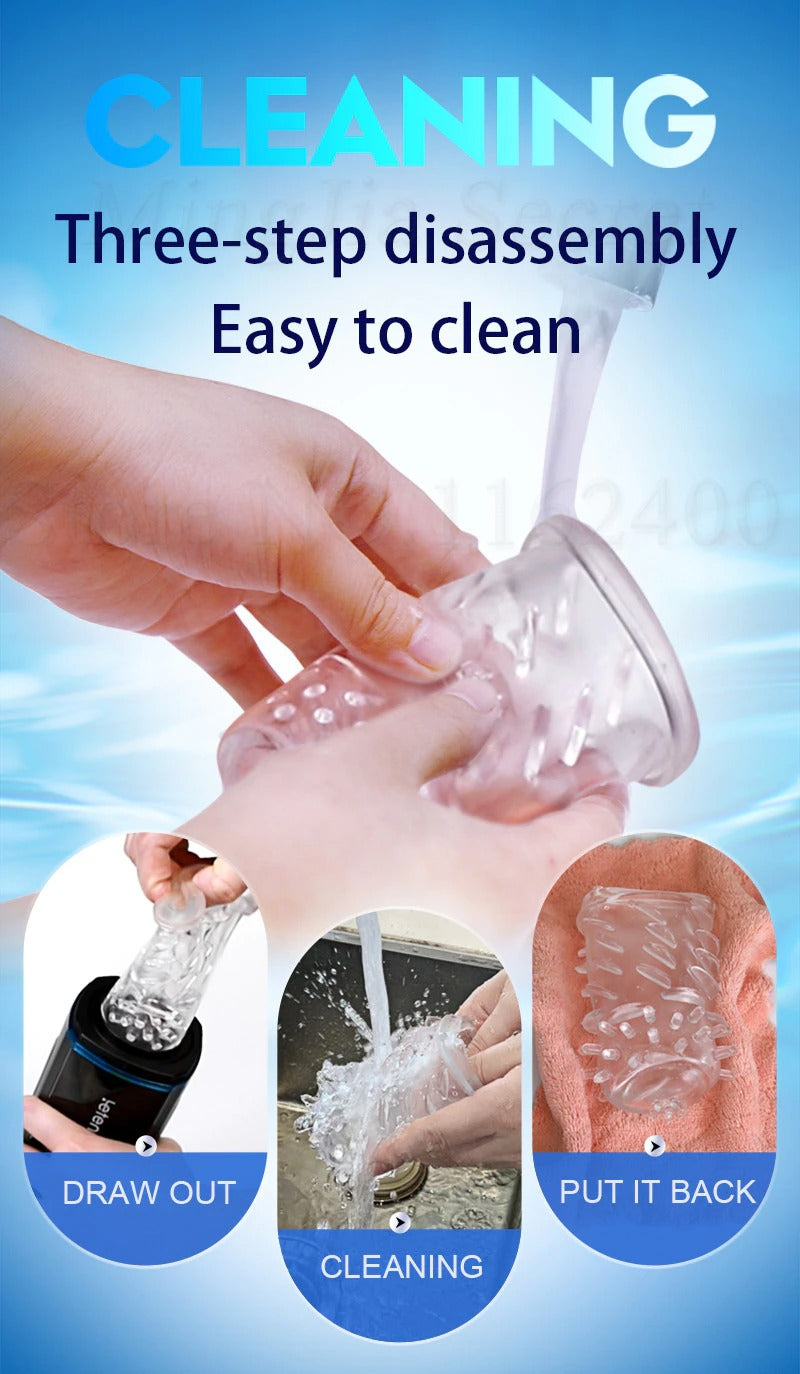 Leten X9-IV Piston Warming Retractable Masturbation Cup (Latest Version 4 Edition)