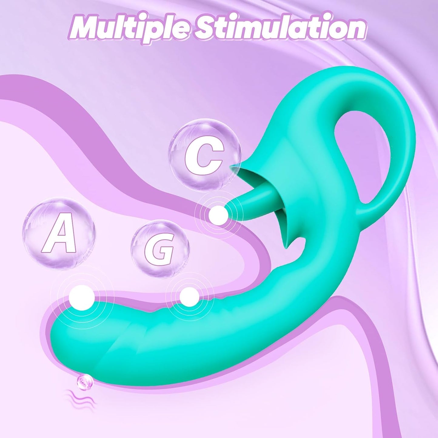 Licking Tongue G-Spot Rabbit Vibrator Green