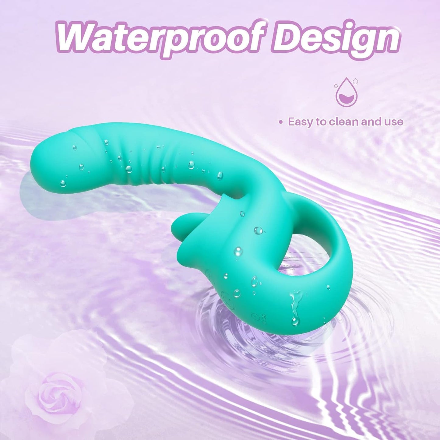 Licking Tongue G-Spot Rabbit Vibrator Green