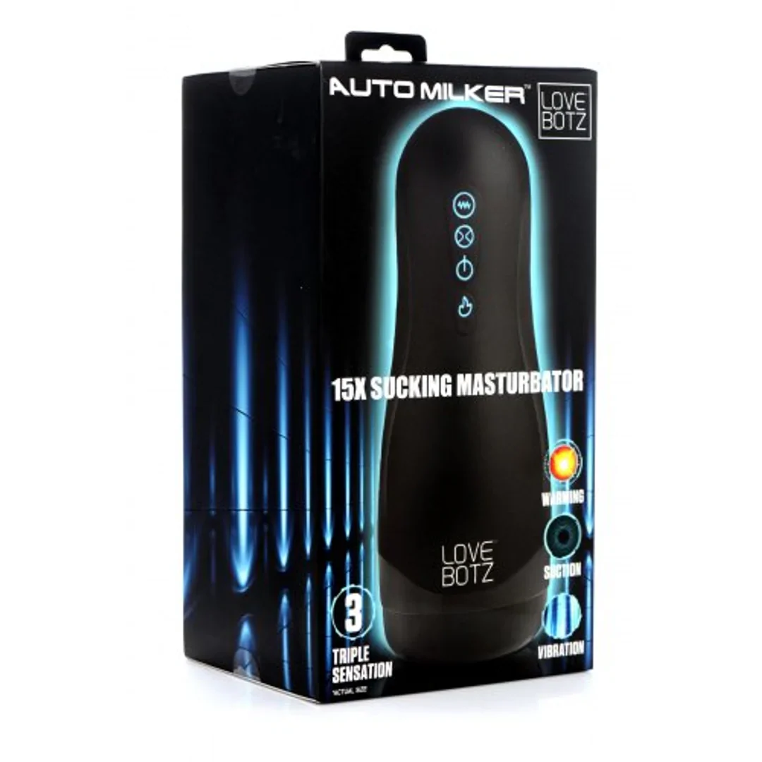 LoveBotz Auto Milker 15X Rechargeable Sucking & Heating Vibrating Masturbator