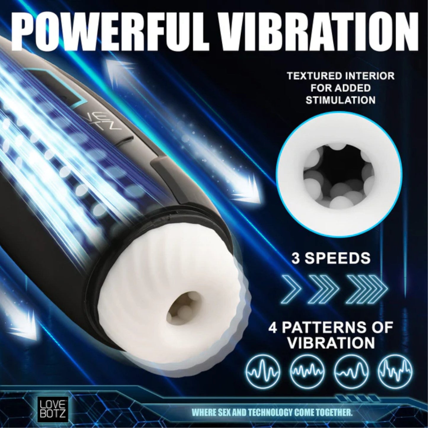LoveBotz The Milker Max Thrusting and Vibrating Masturbator
