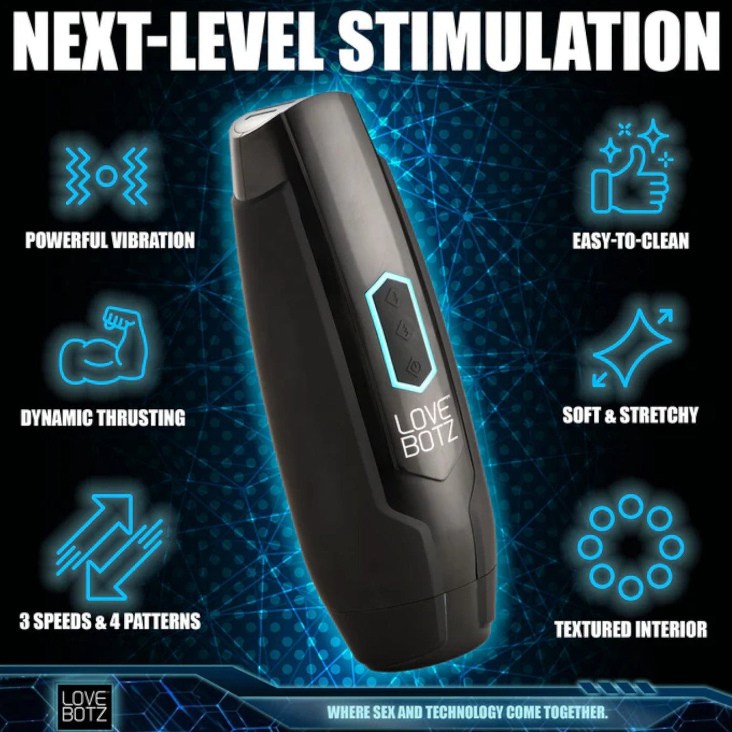 LoveBotz The Milker Max Thrusting and Vibrating Masturbator